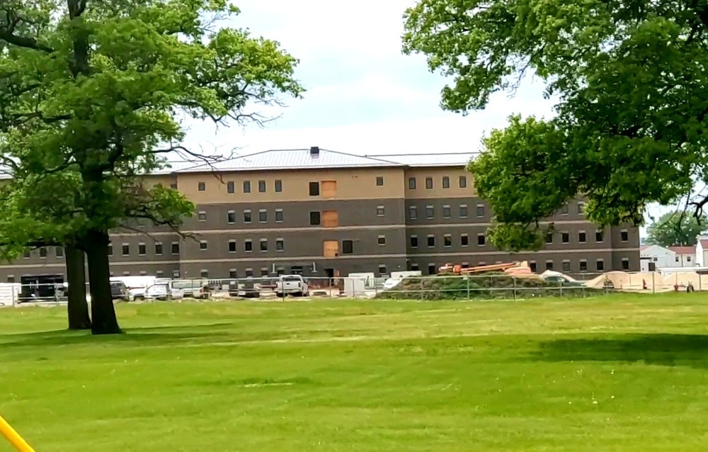 May 2021 construction operations of new barracks at Fort McCoy