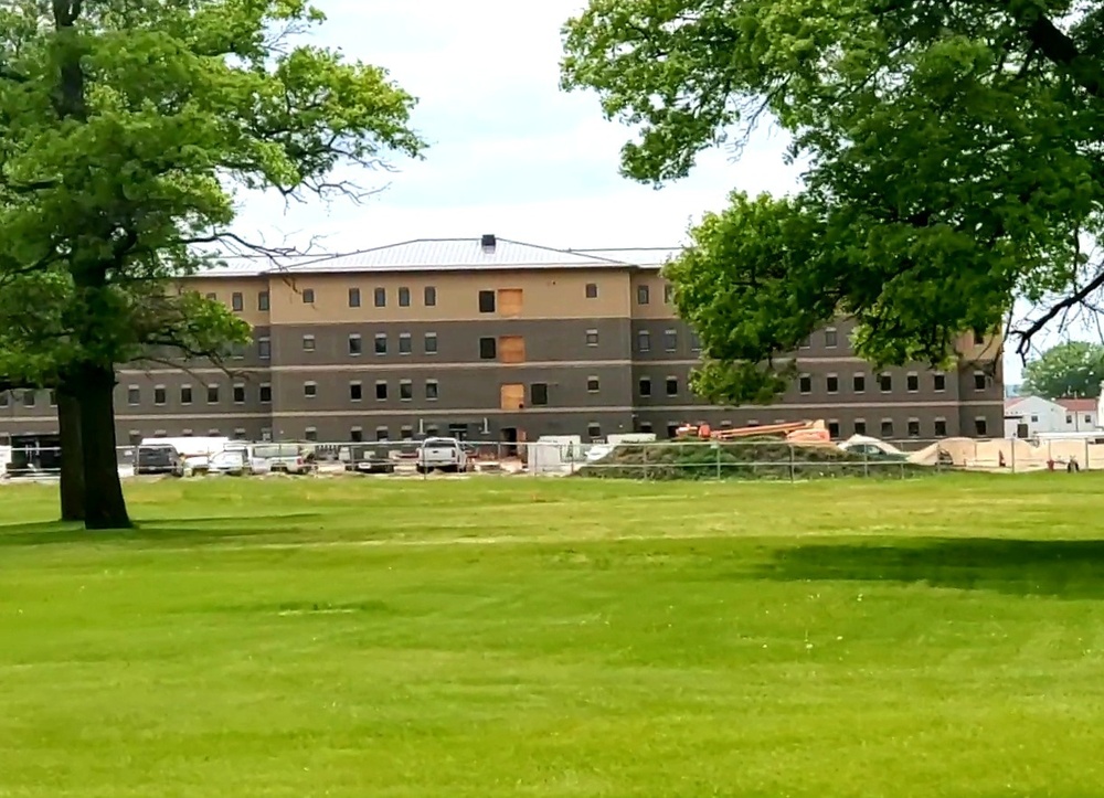 May 2021 construction operations of new barracks at Fort McCoy