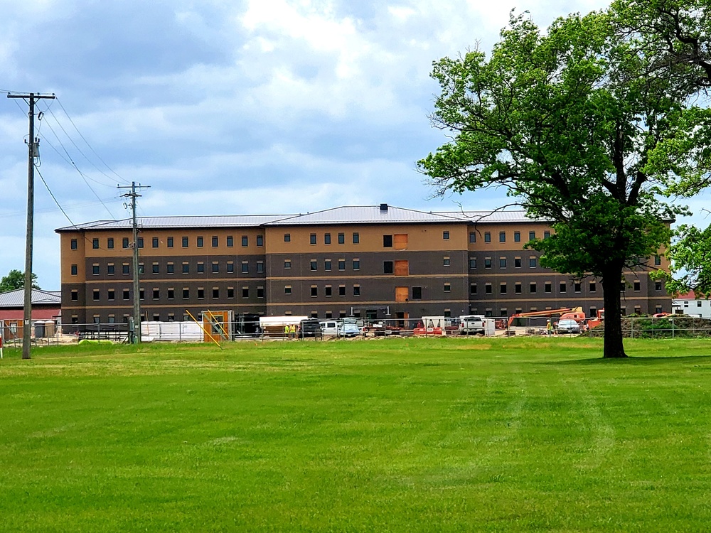 May 2021 construction operations of new barracks at Fort McCoy