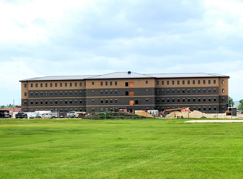 May 2021 construction operations of new barracks at Fort McCoy