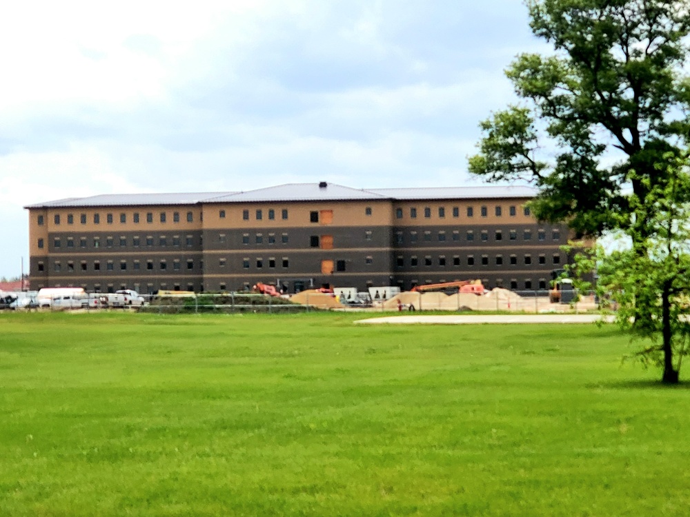 May 2021 construction operations of new barracks at Fort McCoy