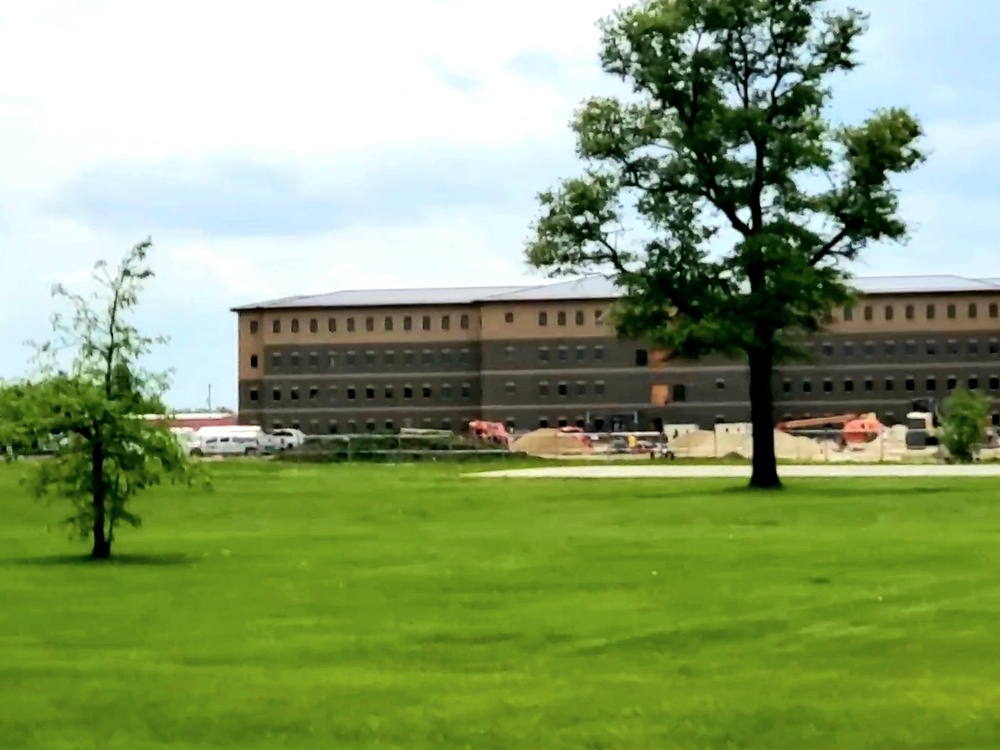 May 2021 construction operations of new barracks at Fort McCoy