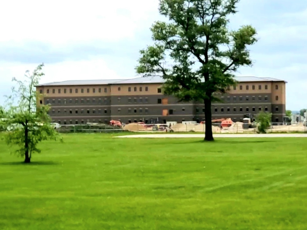 May 2021 construction operations of new barracks at Fort McCoy