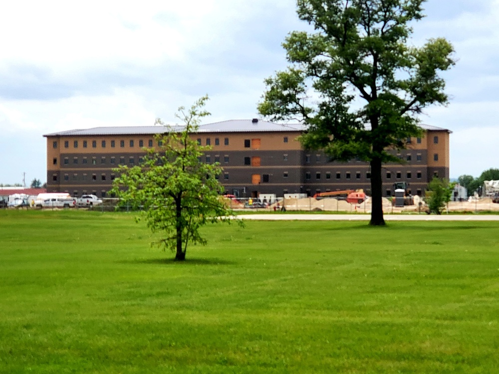 May 2021 construction operations of new barracks at Fort McCoy