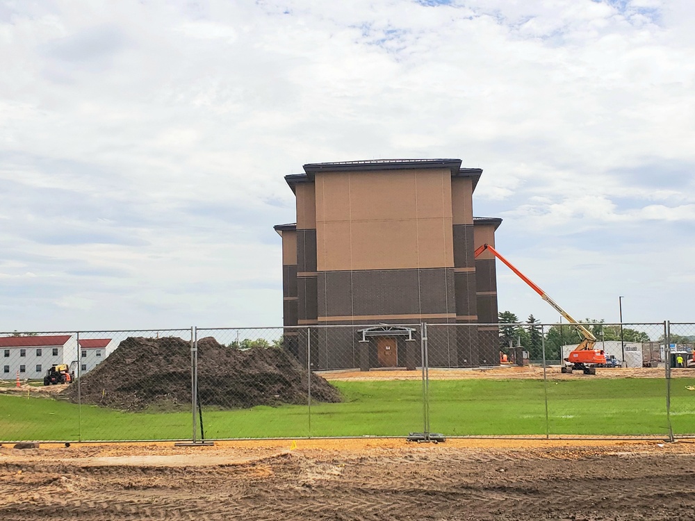 May 2021 construction operations of new barracks at Fort McCoy