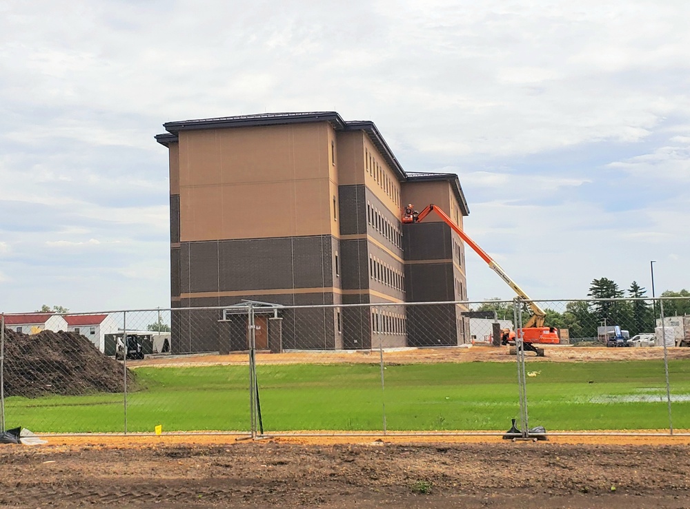 May 2021 construction operations of new barracks at Fort McCoy