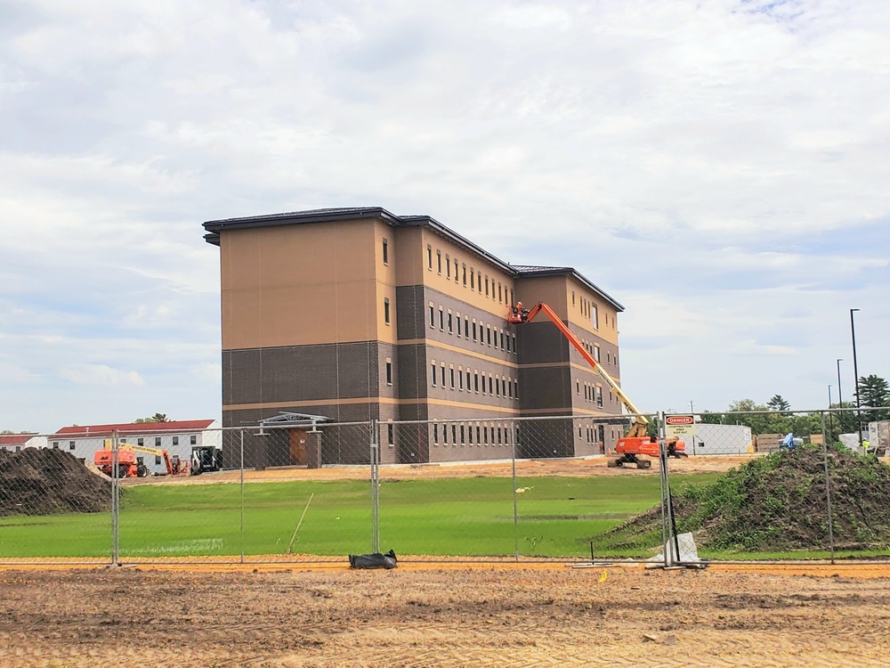 May 2021 construction operations of new barracks at Fort McCoy