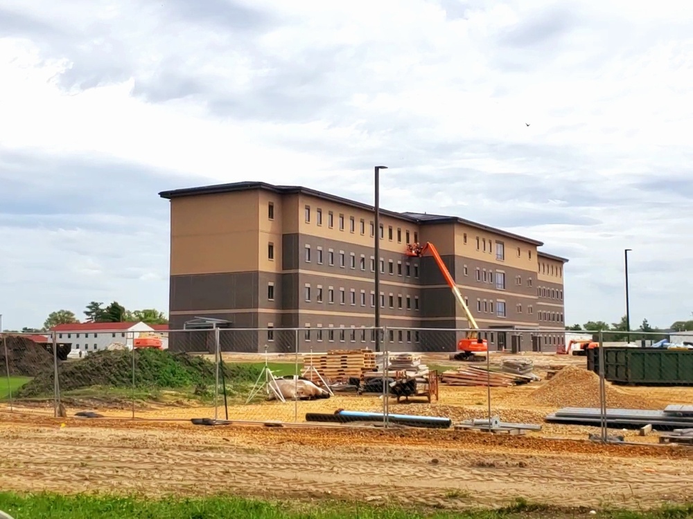 May 2021 construction operations of new barracks at Fort McCoy