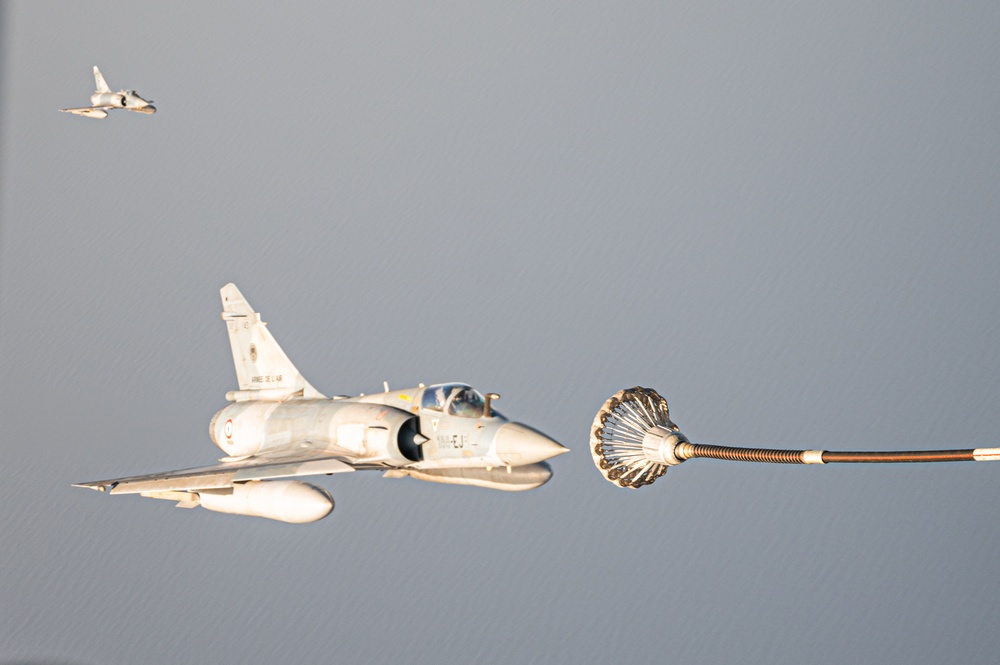 USMC VMGR-234 Executes Aerial Refueling Operation with French Mirage Fighters