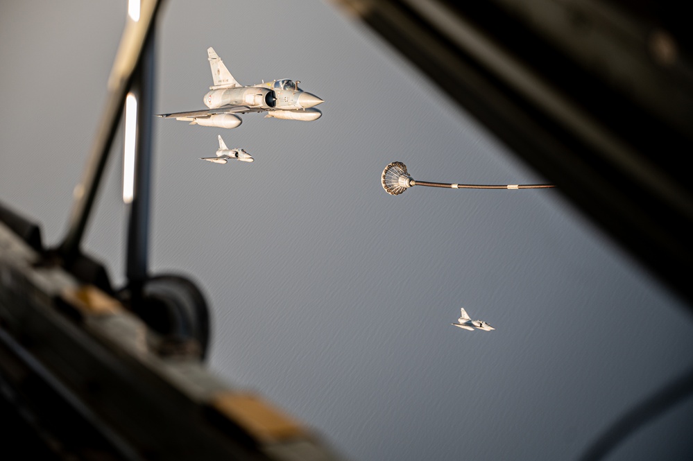 USMC VMGR-234 Executes Aerial Refueling Operation with French Mirage Fighters