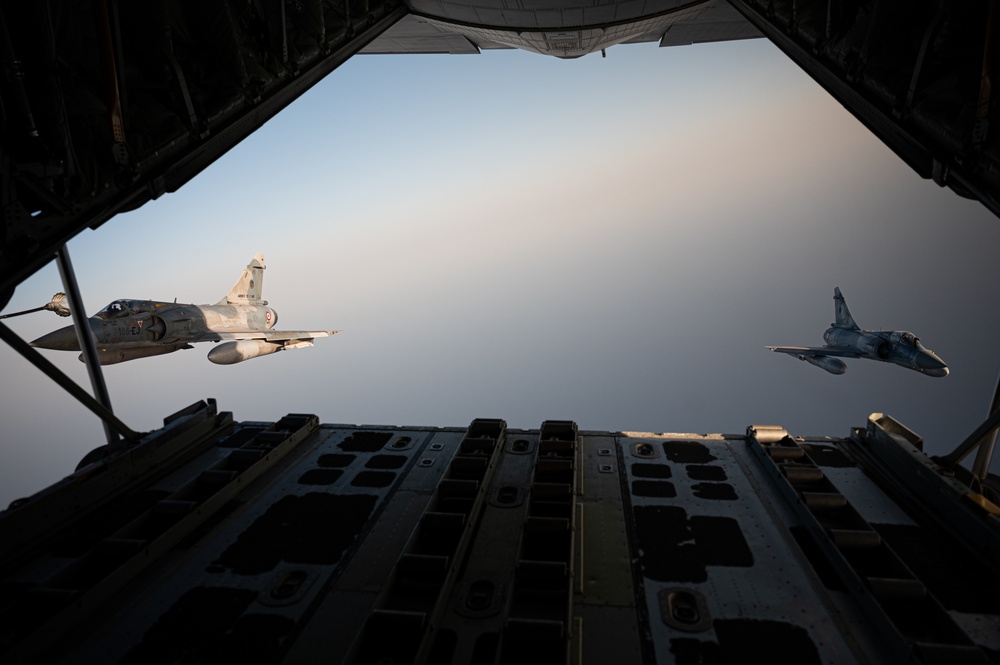 USMC VMGR-234 Executes Aerial Refueling Operation with French Mirage Fighters