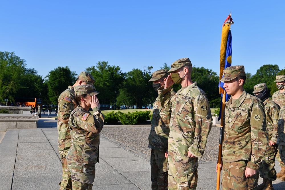 MA National Guardsmen hold Reenlistment Ceremony at Lincoln Memorial
