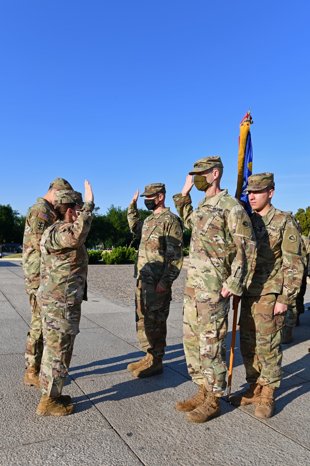 MA National Guardsmen hold Reenlistment Ceremony at Lincoln Memorial