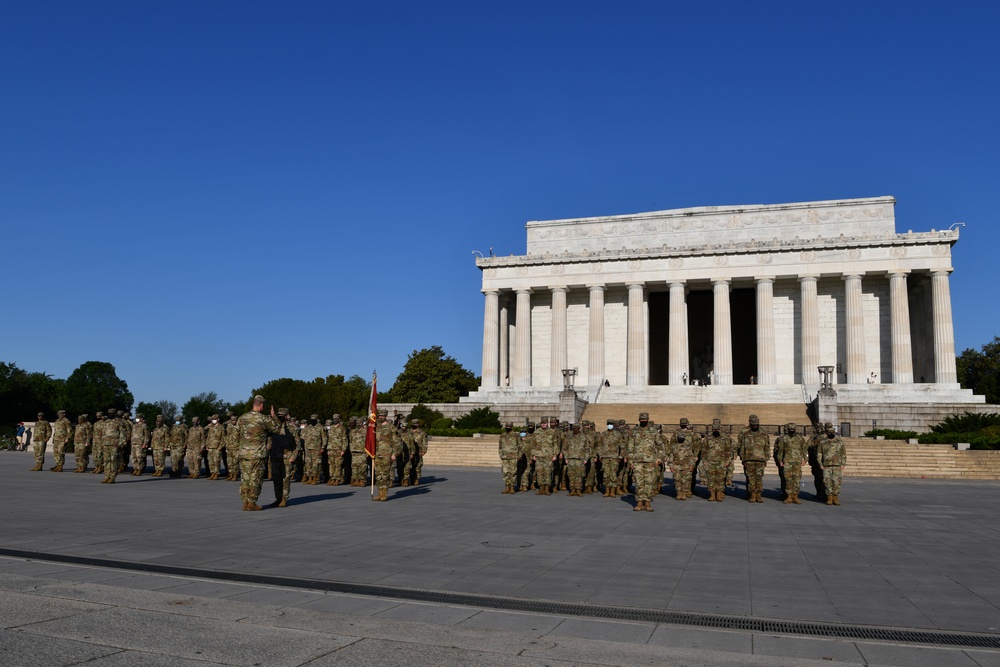 MA National Guard holds Promotion Ceremony at Lincoln Memorial