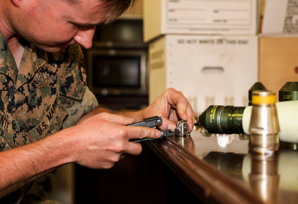 Marine Corps Base Quantico EOD Assembles Training Rockets