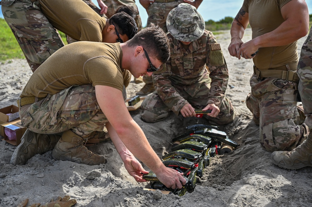 45th CES EOD Team Conducts Live Explosive Ordnance Disposal