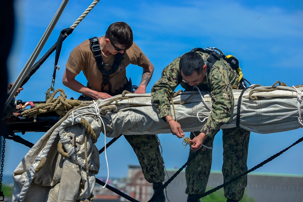 USS Constitution Puts on Sail