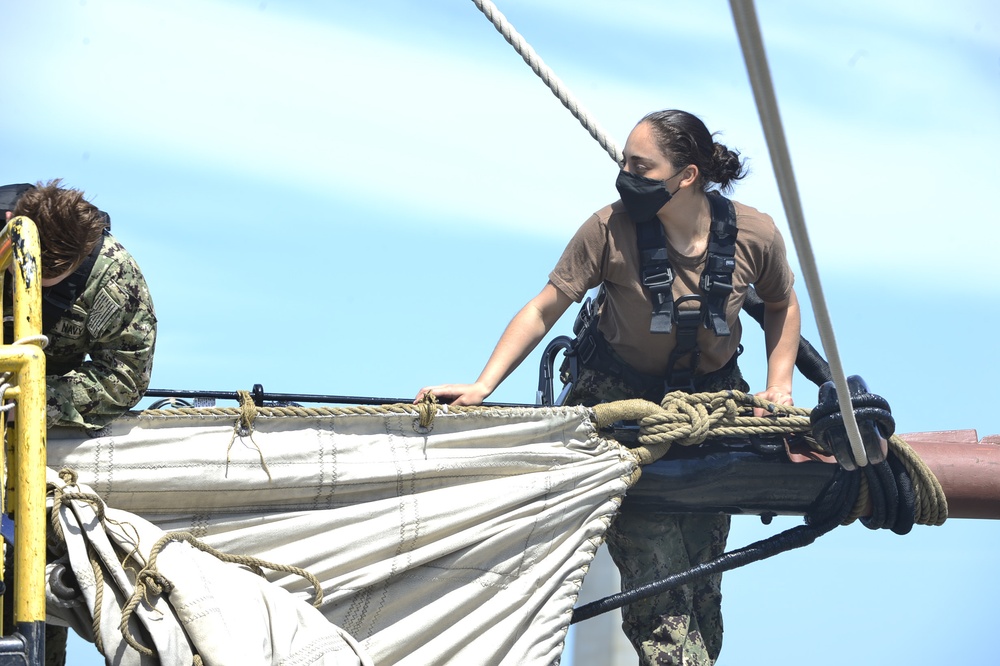 USS Constitution Puts on Sail