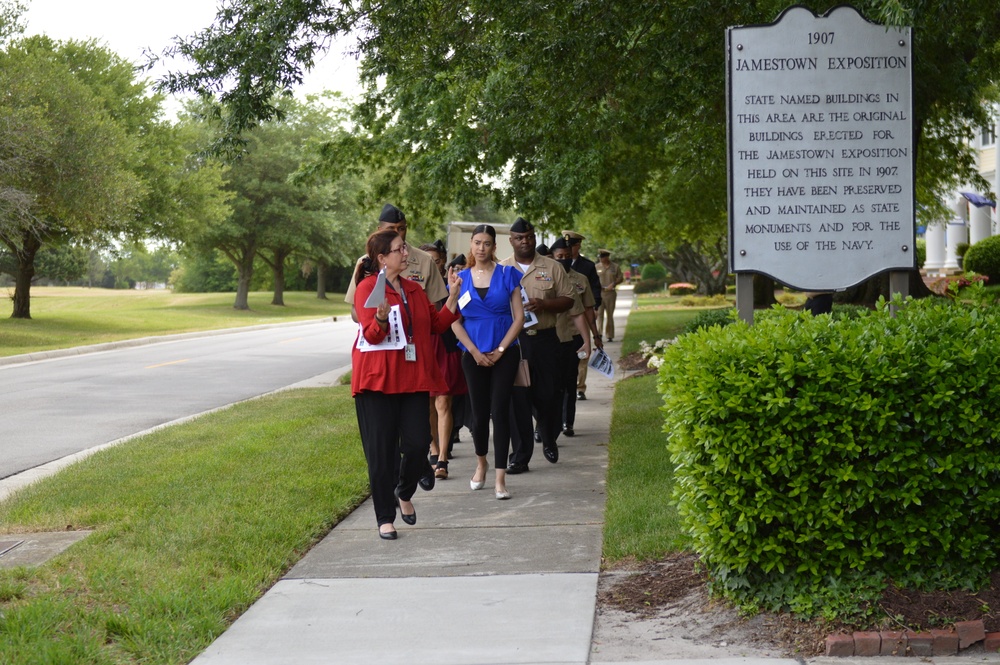 Walking tour of historic Jamestown Exposition homes aboard Naval Station Norfolk