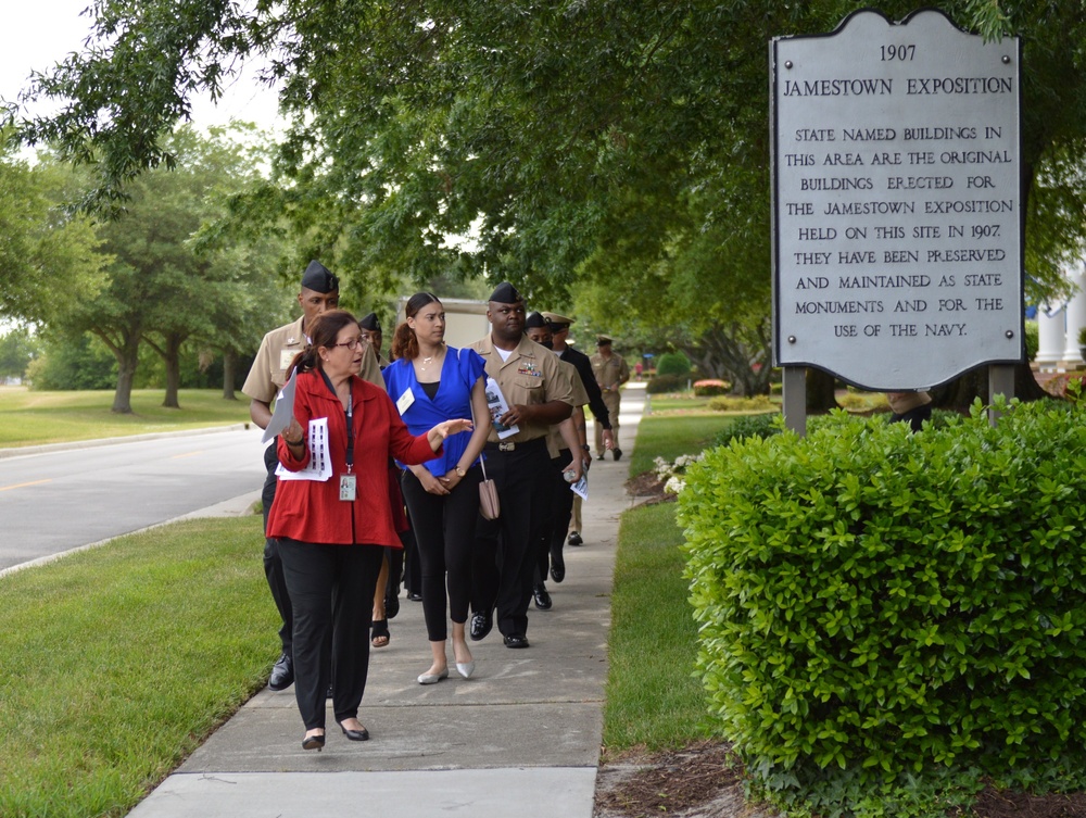 Walking tour of historic Jamestown Exposition homes aboard Naval Station Norfolk