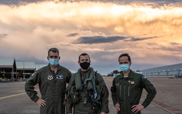 U.S. Air Force F-35 fighter aircraft arrive at Mont-de-Marsan Air Force Base, France