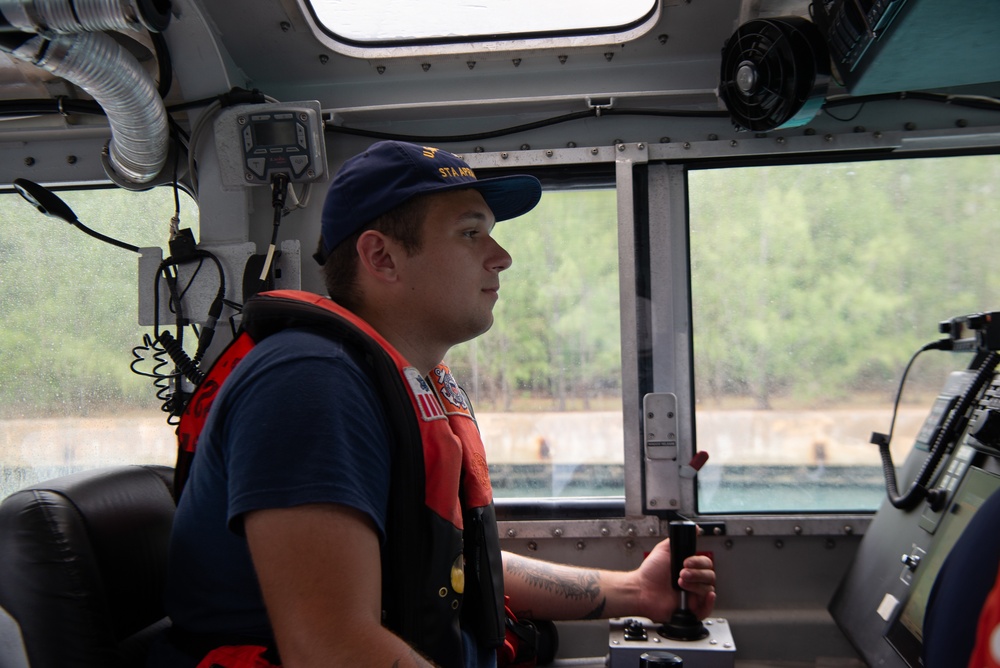 First ever joint 36th security forces squadron and U.S. coast guard patrol operation