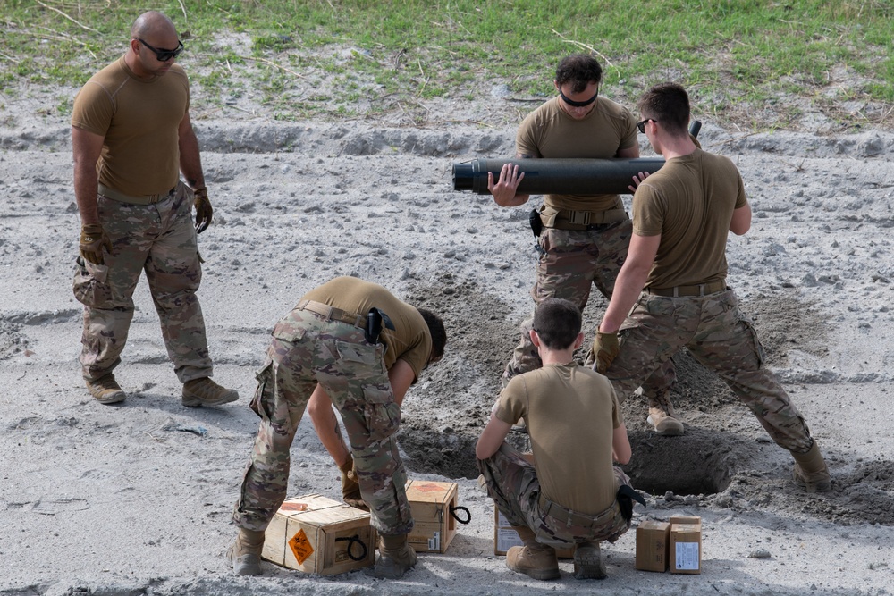 45th CES EOD Team Conducts Live Explosive Ordnance Disposal