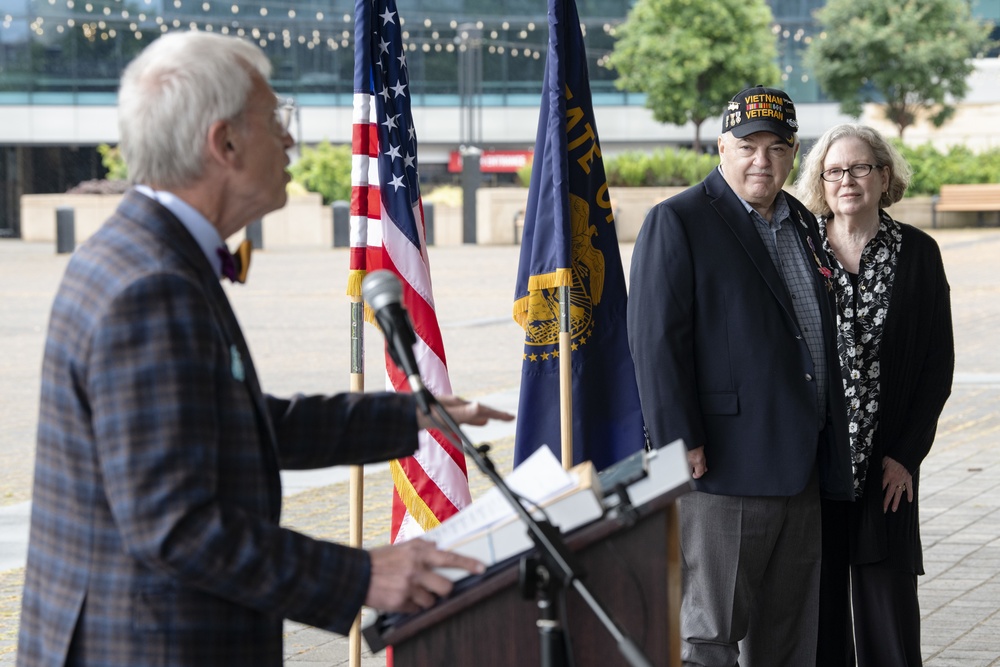 Bronze Star Medal with Valor presented to Gerald J. Kawecki