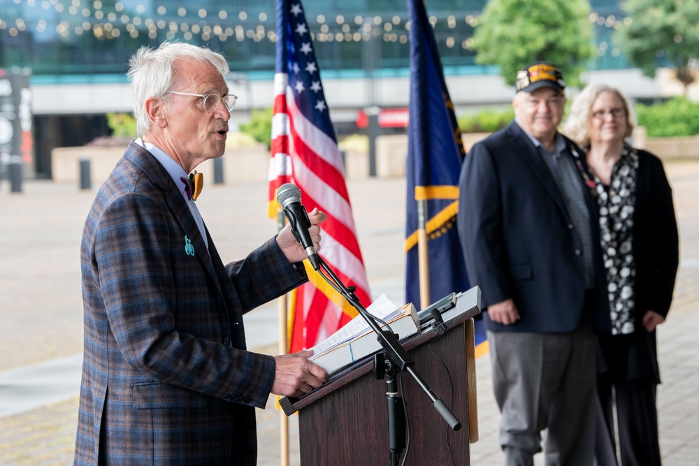 The Bronze Star Medal with Valor presented to Gerald J. Kawecki