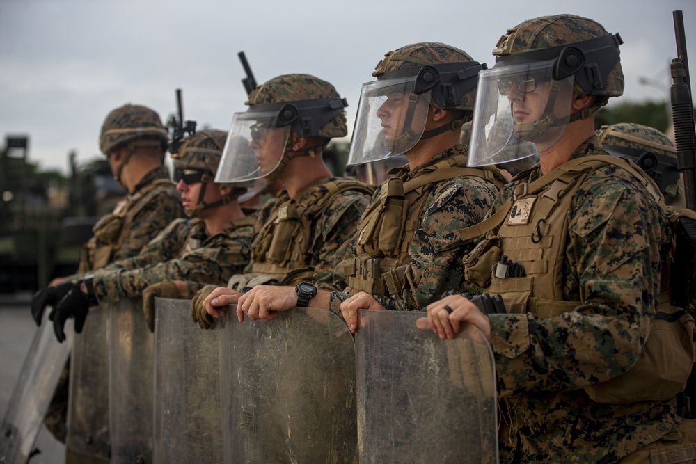 US Marines conduct an embassy reinforcement exercise