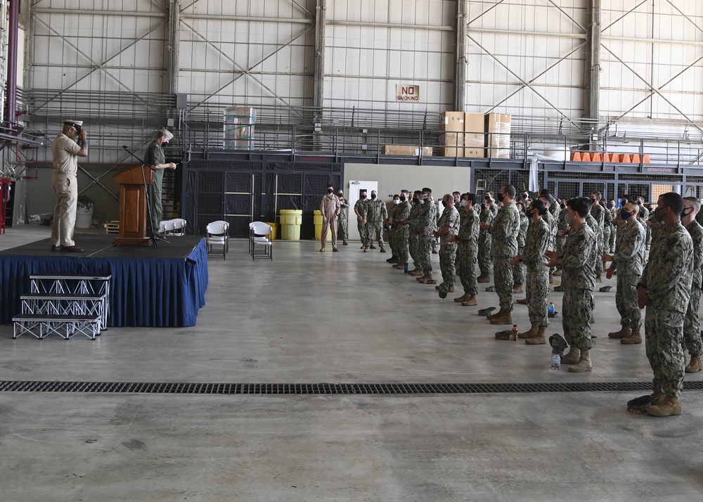 Naval Air Station Sigonella Holds an All Hands Call On Base