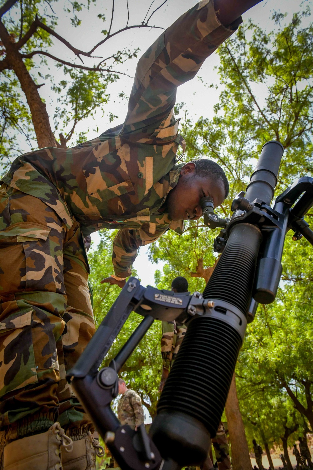 Taskforce Iron Gray Mortar Team Train Nigerien Soldiers