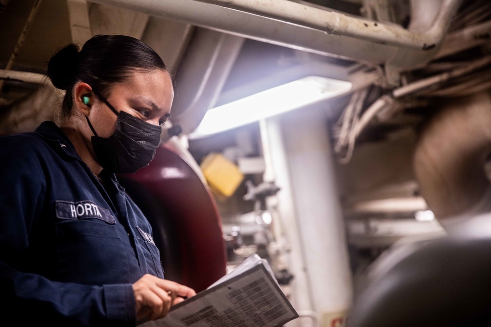 USS Curtis Wilbur Machinery Room