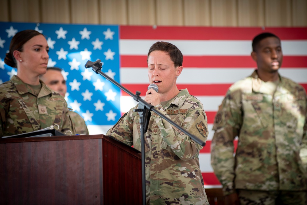 380th Expeditionary Force Support Squadron Change of Command Ceremony