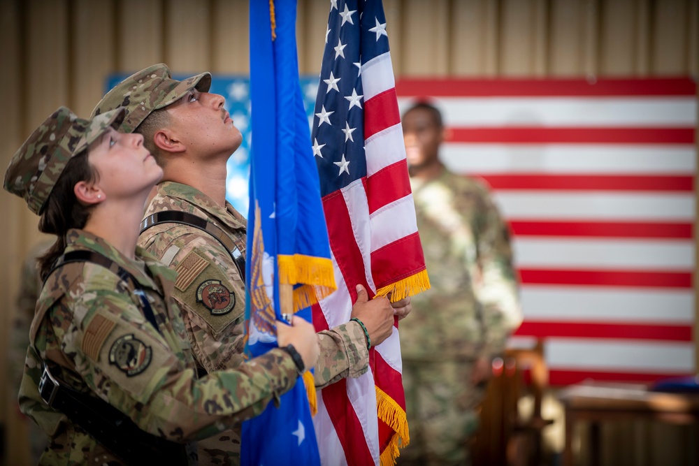 380th Expeditionary Force Support Squadron Change of Command Ceremony