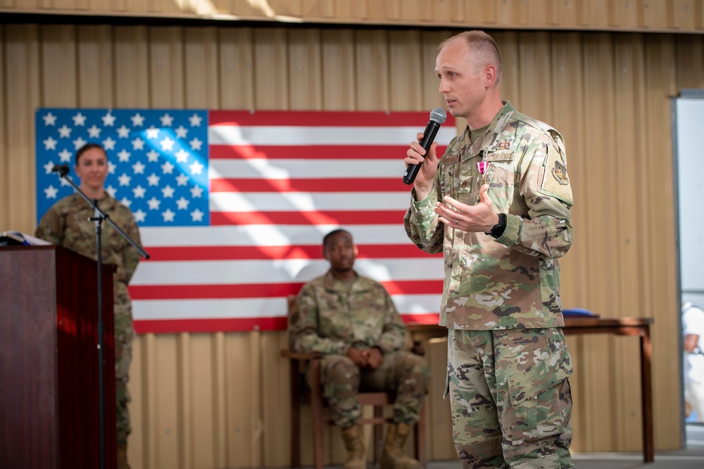 380th Expeditionary Force Support Squadron Change of Command Ceremony