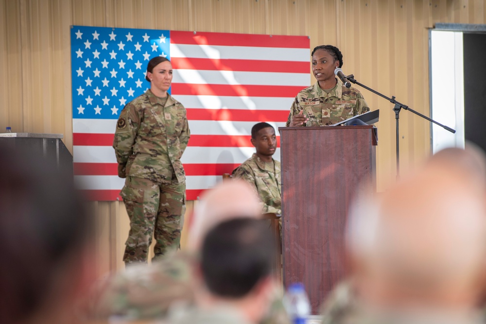 380th Expeditionary Force Support Squadron Change of Command Ceremony