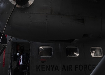 USAF Combat Aviation Advisors showcase C-145 to President Kenyatta