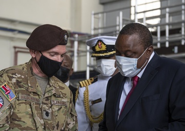 USAF Combat Aviation Advisors showcase C-145 to President Kenyatta