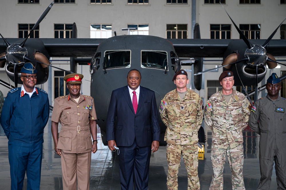 USAF Combat Aviation Advisors showcase C-145 to President Kenyatta