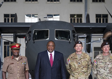 USAF Combat Aviation Advisors showcase C-145 to President Kenyatta