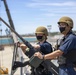 Sailors stand small craft attack team watch aboard the Blue Ridge-class command and control ship USS Mount Whitney (LCC 20) in Rota, Spain during Steadfast Defender 2021