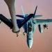 KC-135 Stratotanker Refuels F/A-18 Hornets