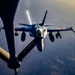 KC-135 Stratotanker Refuels F/A-18 Hornets