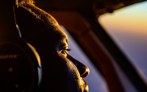 KC-135 Stratotanker Refuels F/A-18 Hornets