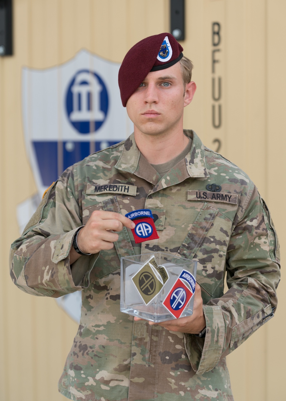 Paratrooper Donates 82nd Patch for 77th D DAY Anniversary in Normandy