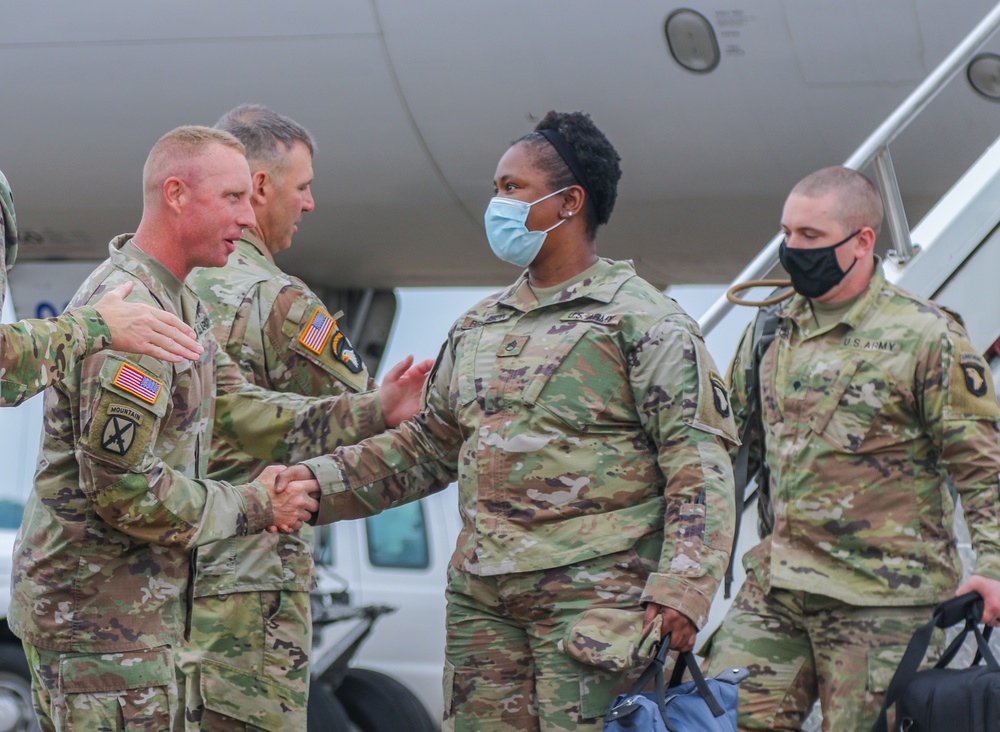 101st Soldiers return from Covid Relief