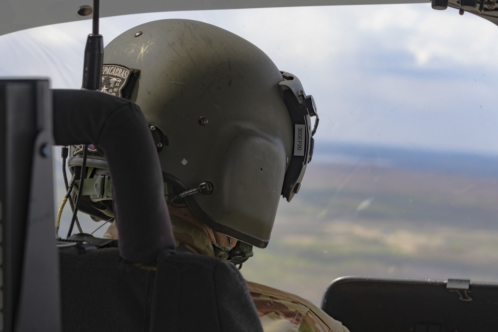 1-376th Aviation Lands a Lakota Helicopter at Local Hospital