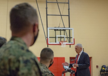 Retired General and former Secretary of Defense, James Mattis, visits Headquarters and Service Battalion, Fleet Mrine Force Atlantic, U.S. Marine Corps Forces Command