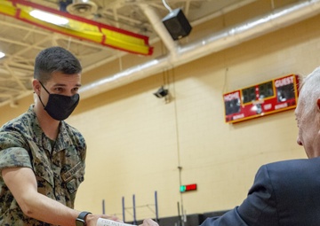 Retired General and former Secretary of Defense, James Mattis, visits Headquarters and Service Battalion, Fleet Mrine Force Atlantic, U.S. Marine Corps Forces Command